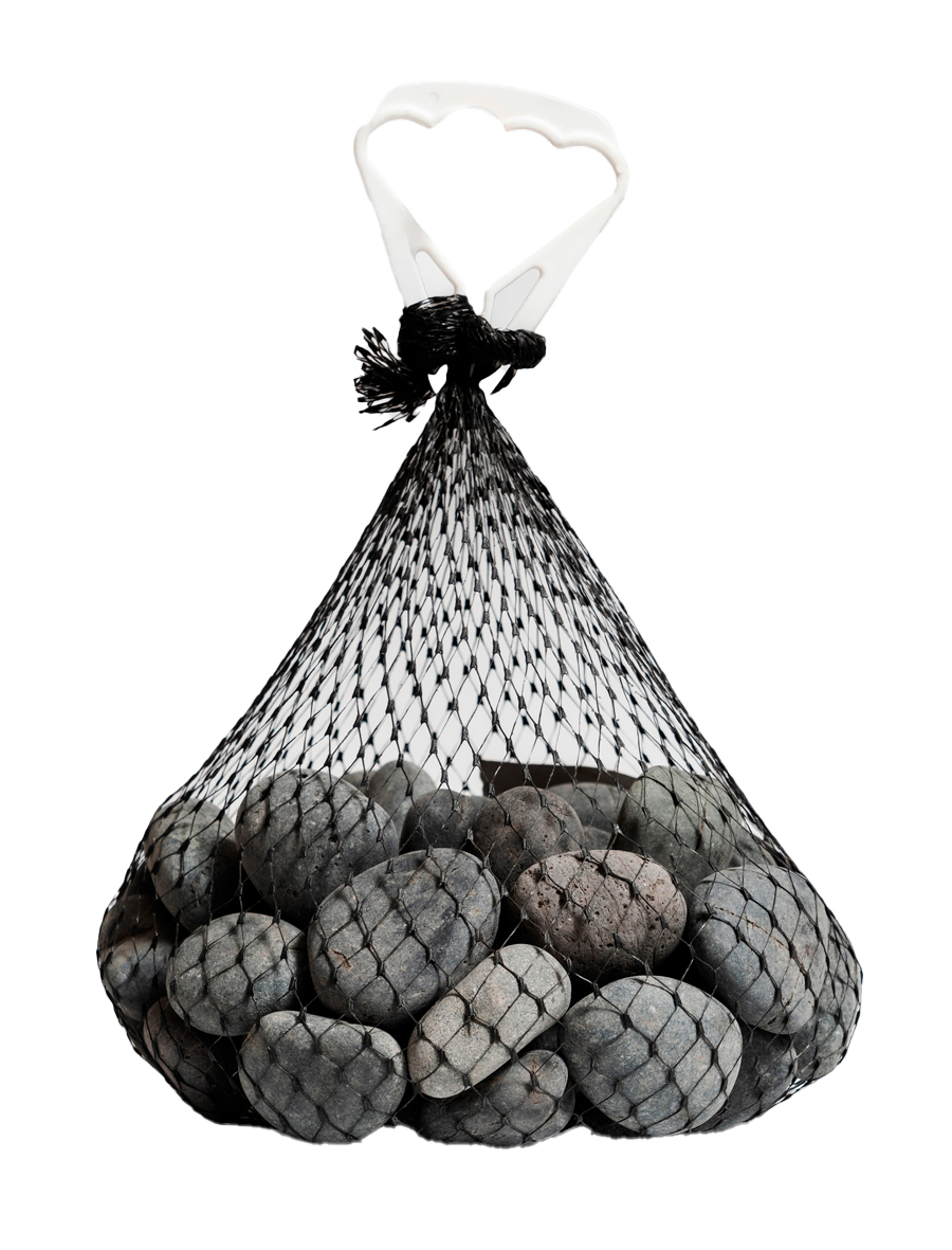 Piedras decorativas negras de río